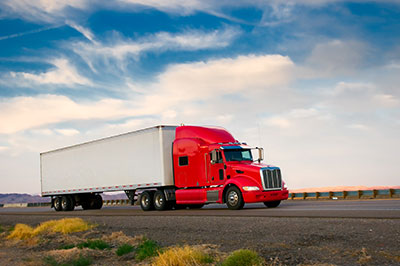 Truck on highway