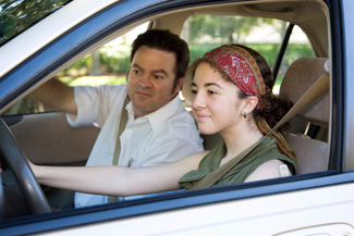 Teen driver and teacher