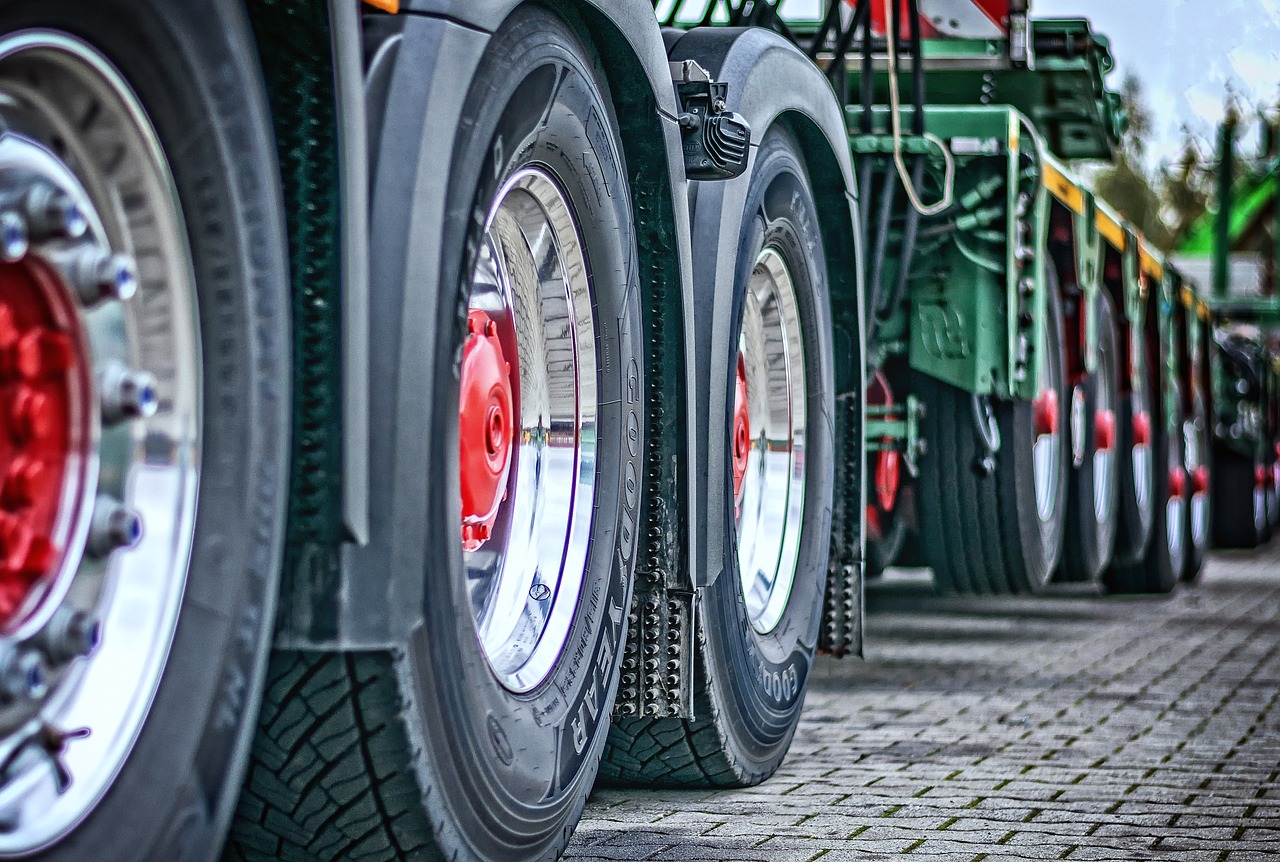 truck, heavy load, tractor